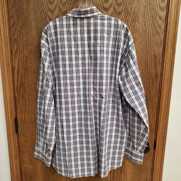 Men's Cody James Plaid Long Sleeve Shirt Black/Burgundy/Grey Size 2XLT - Picture 2 of 4